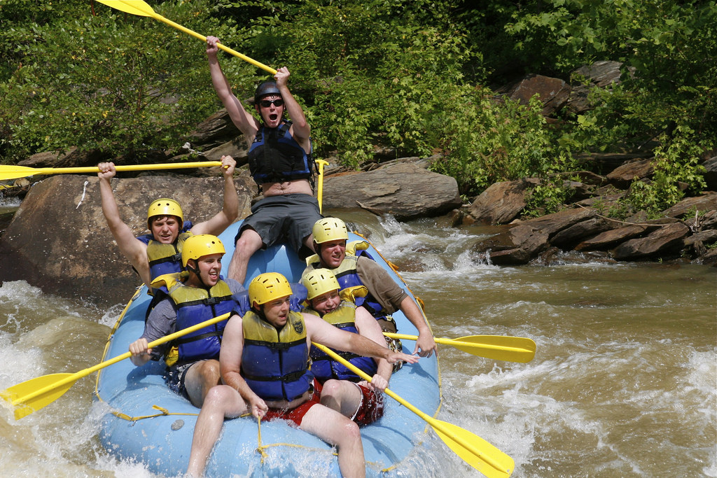 People White Water Rafting on the Toccoa River