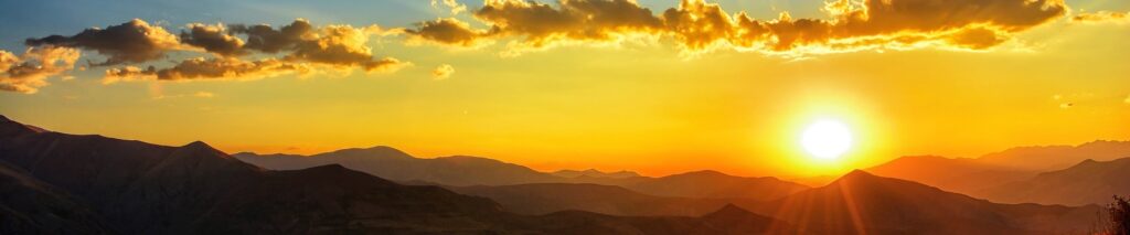 Sunset over Blue Ridge Mountains in Blue Ridge Georgia