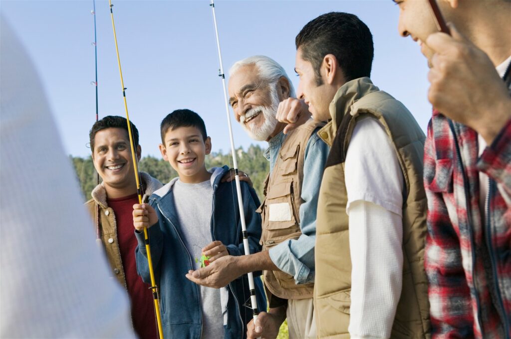 Group of People Fishing in Blue Ridge GA