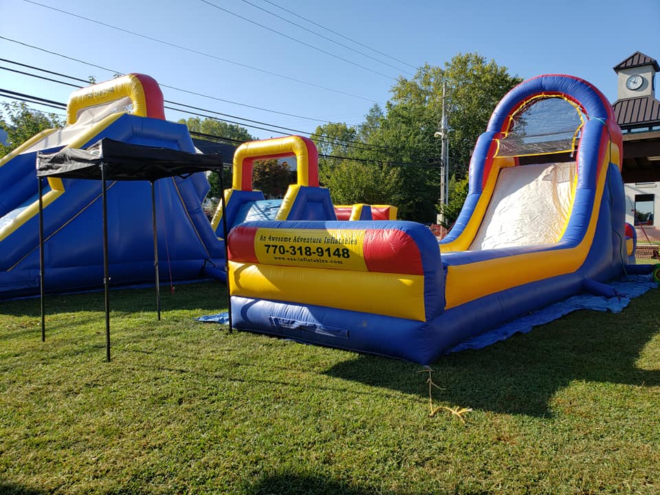 kids Bounce Play Set In The Park