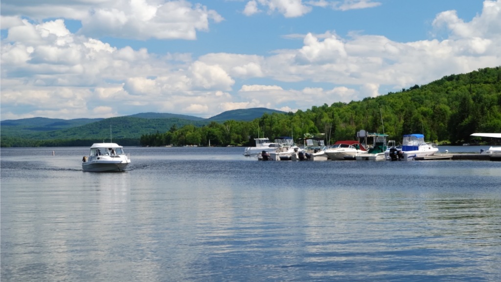 Big Canoe Boating on Lake