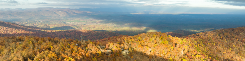 From above the Big Canoe, GA Area and Mountains