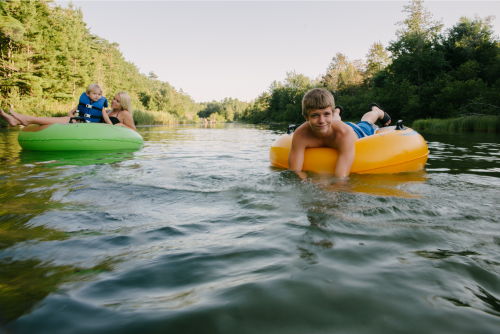 Family River Tubing