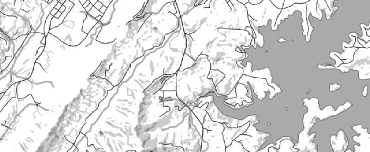 Map of terrain