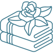 Icon illustration of a set of towels with a flower
